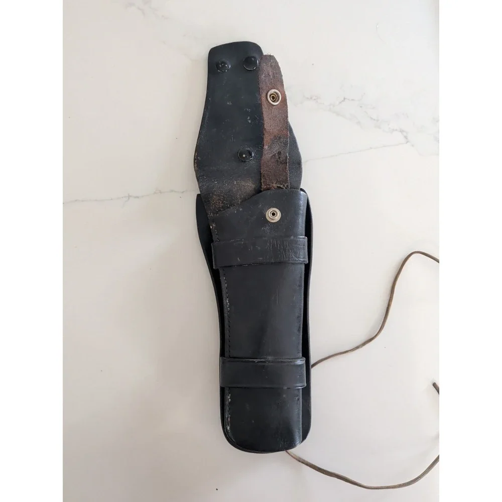 Vintage Black Leather Pistol Holster